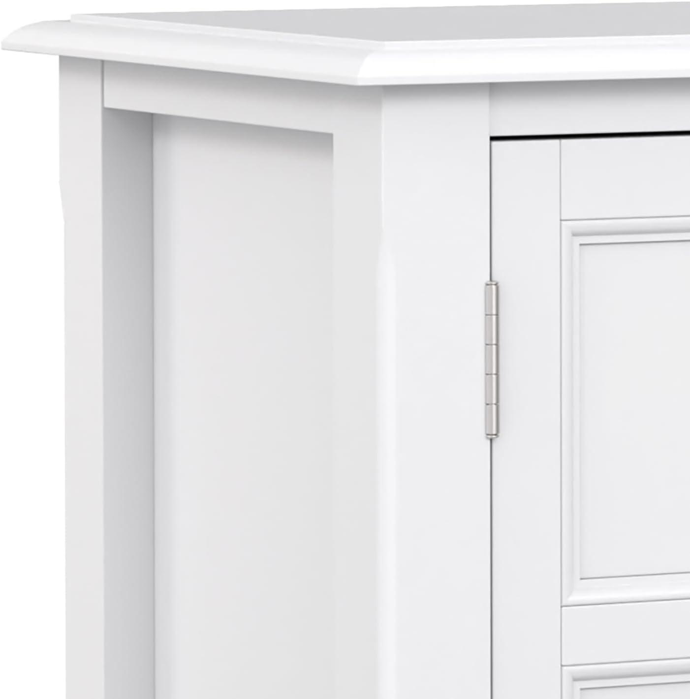 imageSIMPLIHOME Burlington SOLID WOOD 30 inch Wide Transitional Low Storage Cabinet in Mahogany Brown for the Living Room Entryway and Family RoomWhite