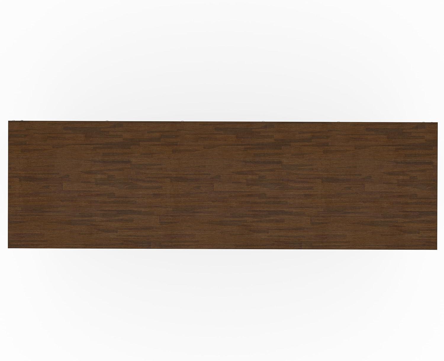 imageSIMPLIHOME Draper Buffet 66 inch Wide Solid Hardwood 4Door Sideboard Buffet in Teak Brown MidCentury Modern Cabinet for Dining Room or Kitchen with Adjustable Shelves and Tapered LegsRustic Natural Aged Brown