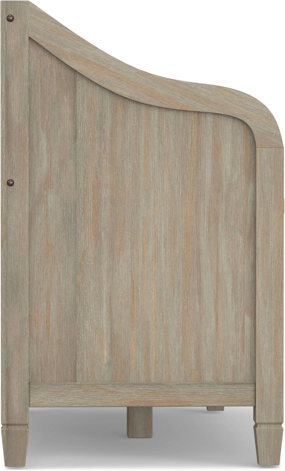 imageSIMPLIHOME Connaught SOLID WOOD 42 inch Wide Traditional Entryway Storage Bench in Distressed Grey for the Living Room Entryway and Family Room