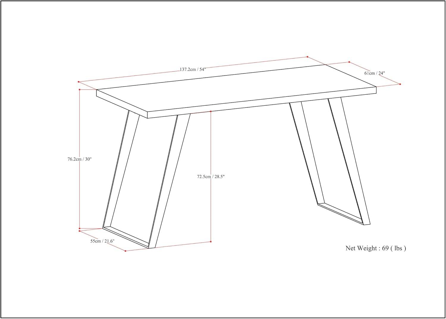 imageSIMPLIHOME Lowry Desk 60 Inch Wide Solid Acacia Wood and Metal Writing Desk in Distressed Charcoal Brown Modern Industrial Home Office Computer Table with 2 Deep Drawers and FlipDown Keyboard TrayRustic Natural Aged Brown