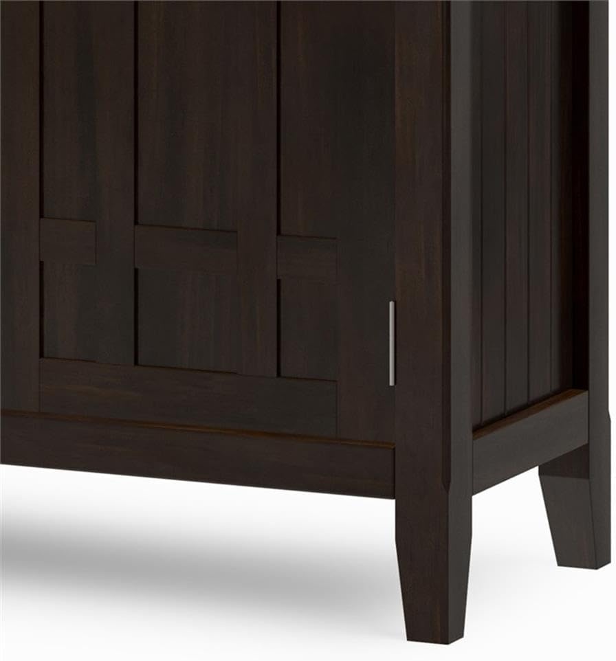 image:imageSIMPLIHOME Bedford 54 Wide Solid Wood 2Door Buffet in WhiteBrunette Brown