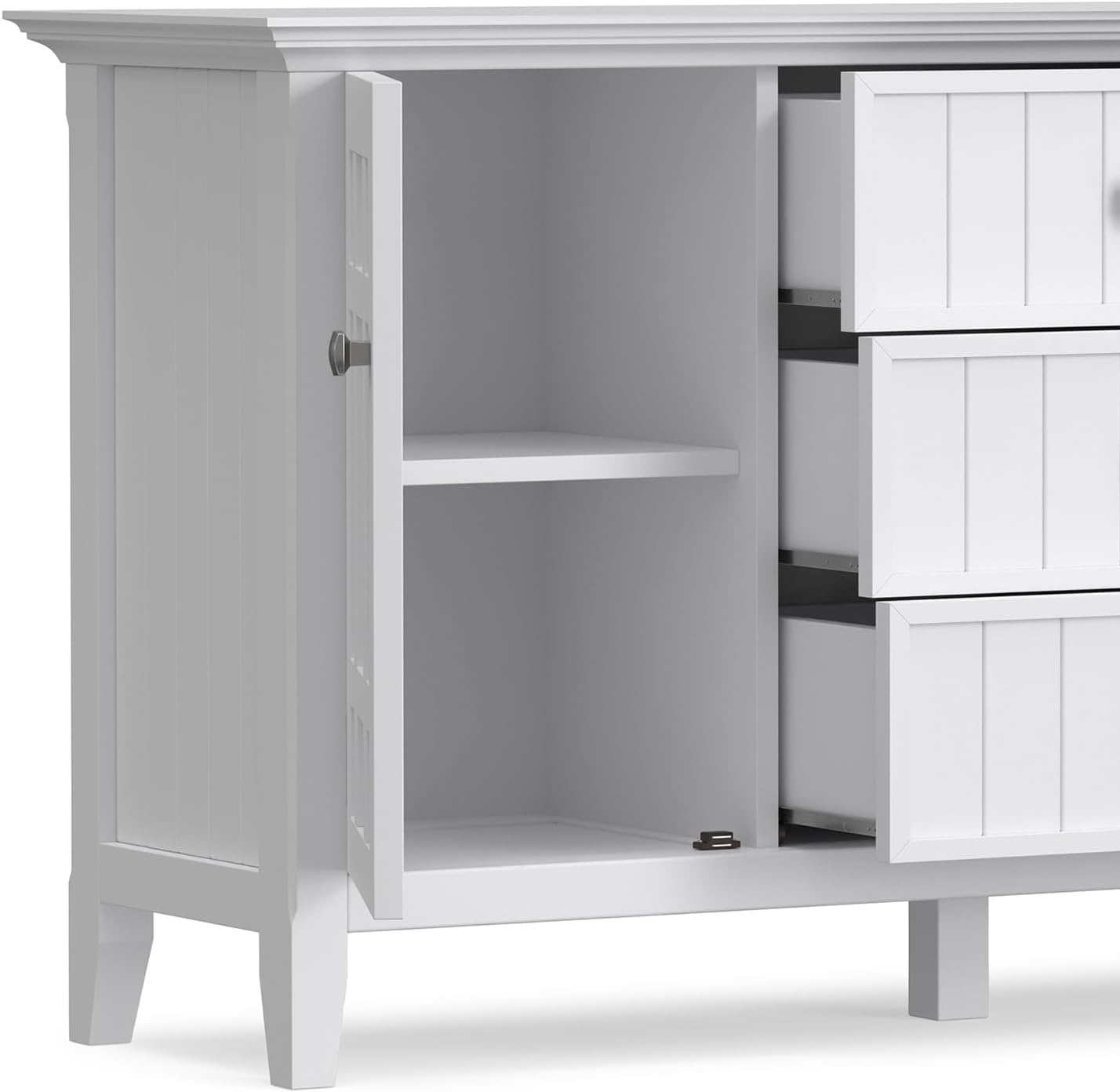image:imageSIMPLIHOME Bedford 54 Wide Solid Wood 2Door Buffet in WhiteWhite
