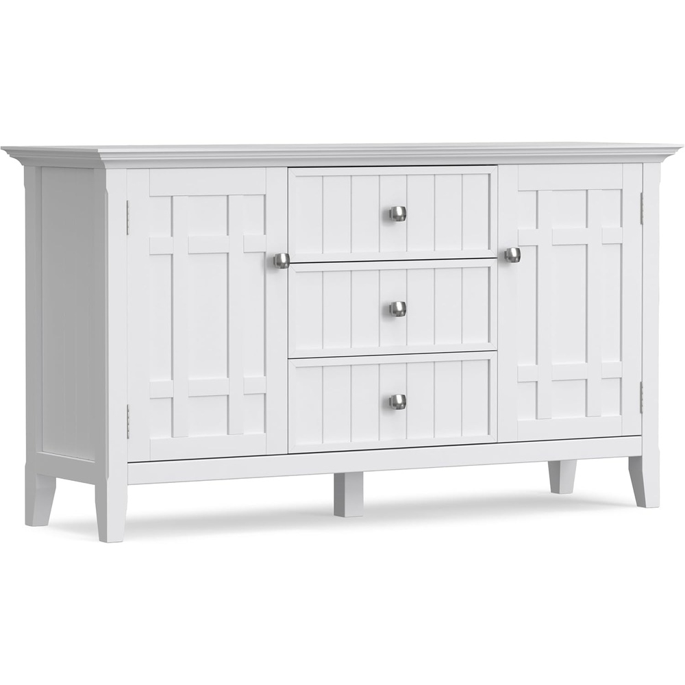 image:imageSIMPLIHOME Bedford 54 Wide Solid Wood 2Door Buffet in WhiteWhite