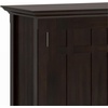 SIMPLIHOME Bedford 54″ Wide Solid Wood 2-Door Buffet in White(Brunette Brown)