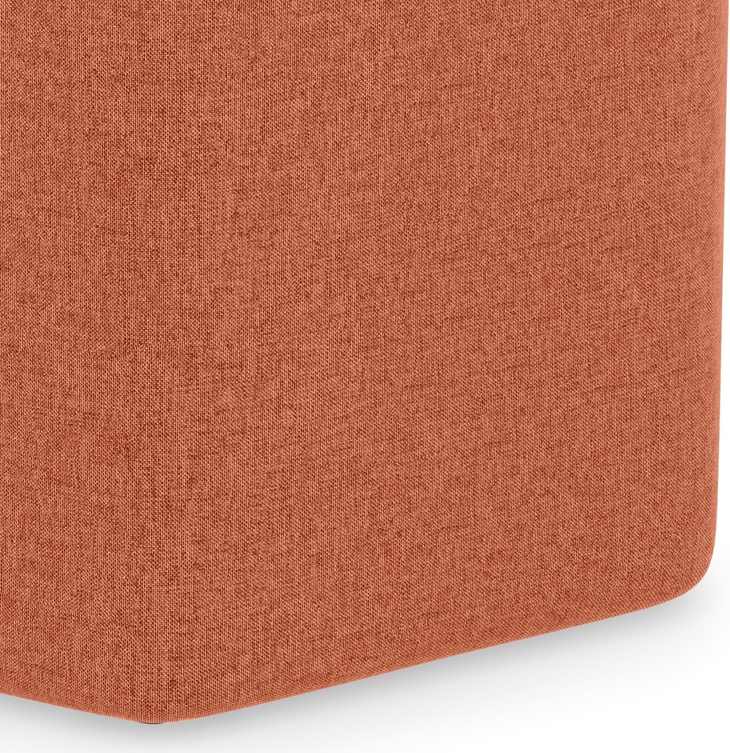image:imageSIMPLIHOME Brock Footstool 16 inch Wide Upholstered Hexagon WoodFrame Ottoman Footstool in Dijon Yellow Contemporary Accent Stool for Living Room with HighDensity Foam AssembledDusty Orange