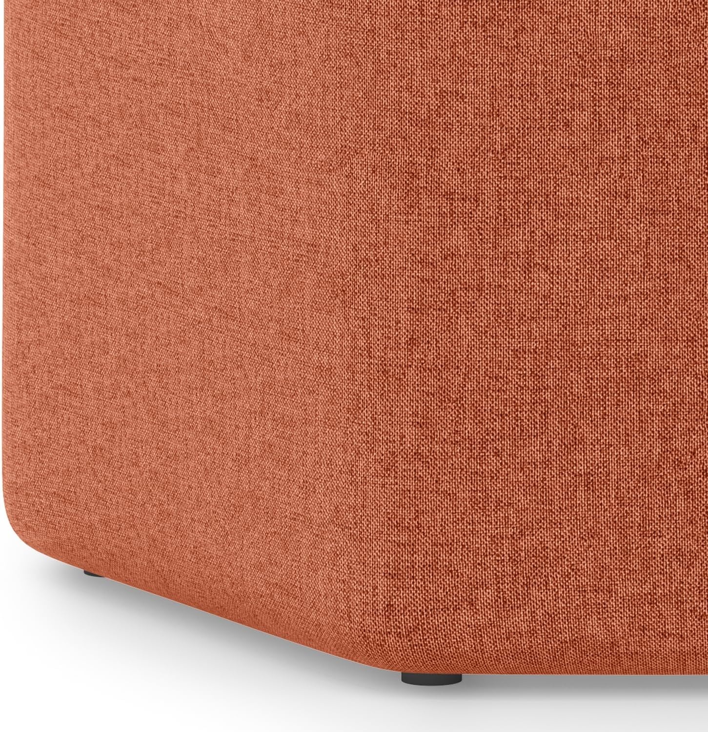 image:imageSIMPLIHOME Brock Footstool 16 inch Wide Upholstered Hexagon WoodFrame Ottoman Footstool in Dijon Yellow Contemporary Accent Stool for Living Room with HighDensity Foam AssembledDusty Orange