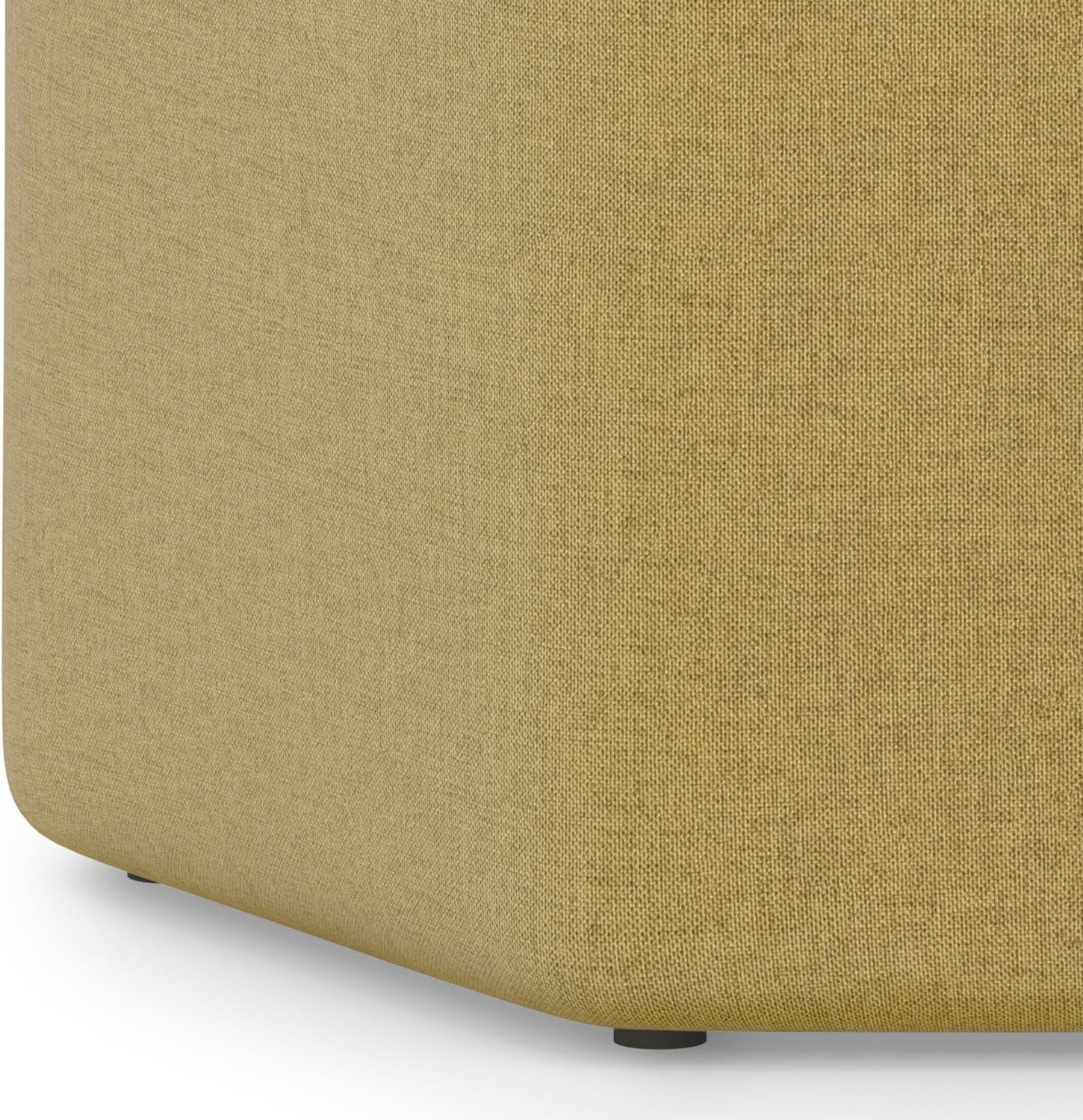 image:imageSIMPLIHOME Brock Footstool 16 inch Wide Upholstered Hexagon WoodFrame Ottoman Footstool in Dijon Yellow Contemporary Accent Stool for Living Room with HighDensity Foam AssembledDijon Yellow