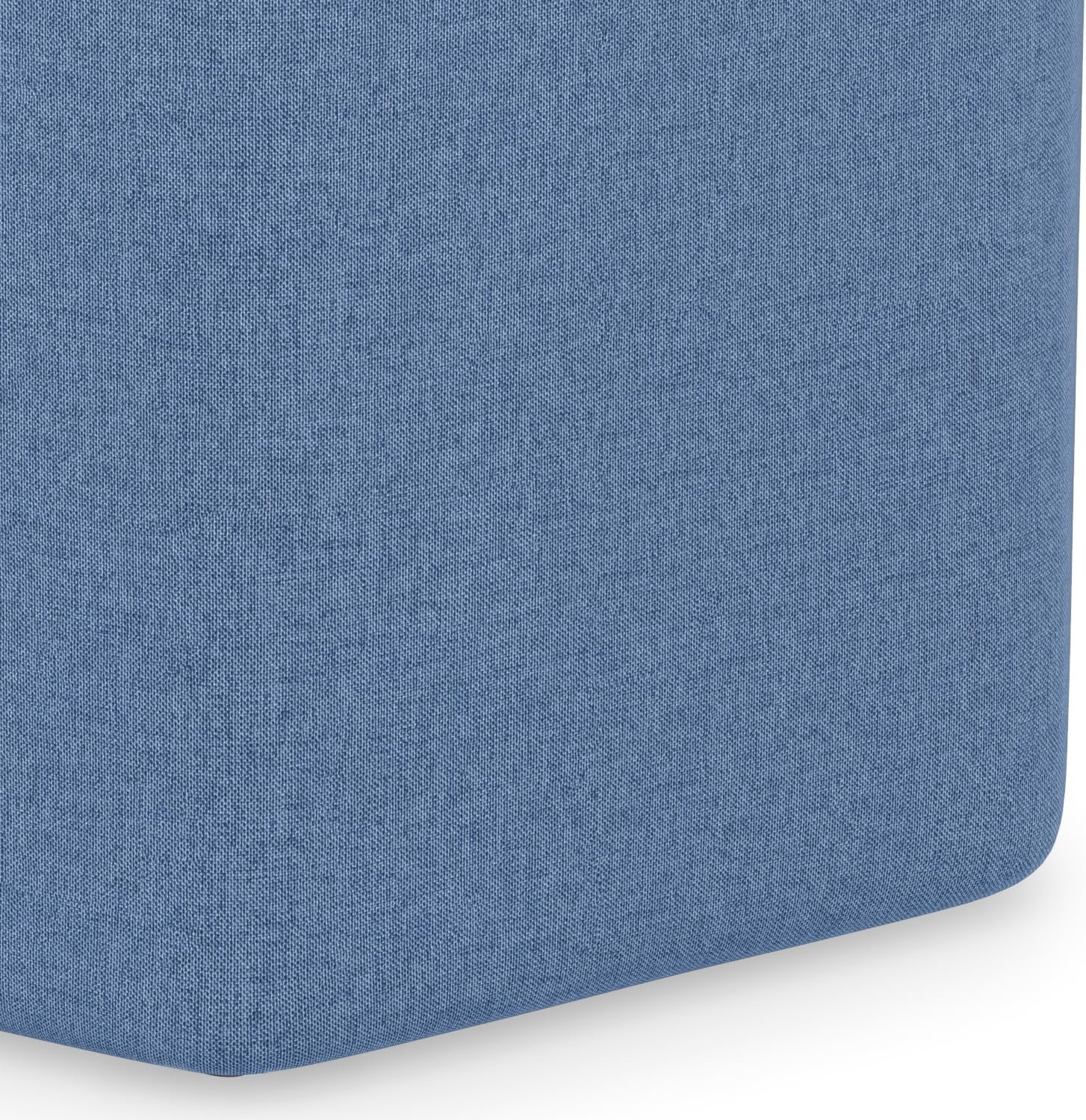 image:imageSIMPLIHOME Brock Footstool 16 inch Wide Upholstered Hexagon WoodFrame Ottoman Footstool in Dijon Yellow Contemporary Accent Stool for Living Room with HighDensity Foam AssembledWedgewood Blue