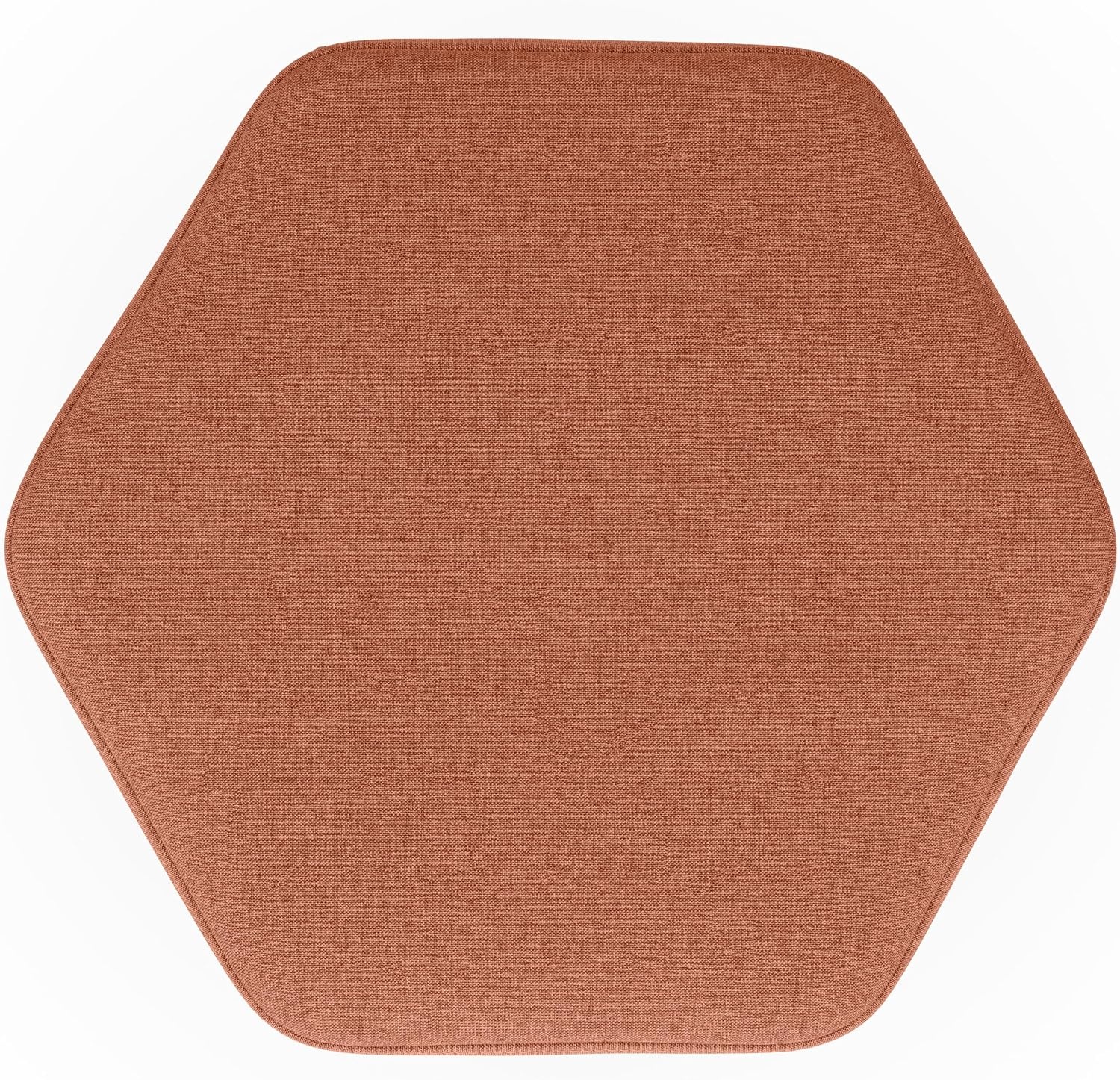 image:imageSIMPLIHOME Brock Footstool 16 inch Wide Upholstered Hexagon WoodFrame Ottoman Footstool in Dijon Yellow Contemporary Accent Stool for Living Room with HighDensity Foam AssembledDusty Orange