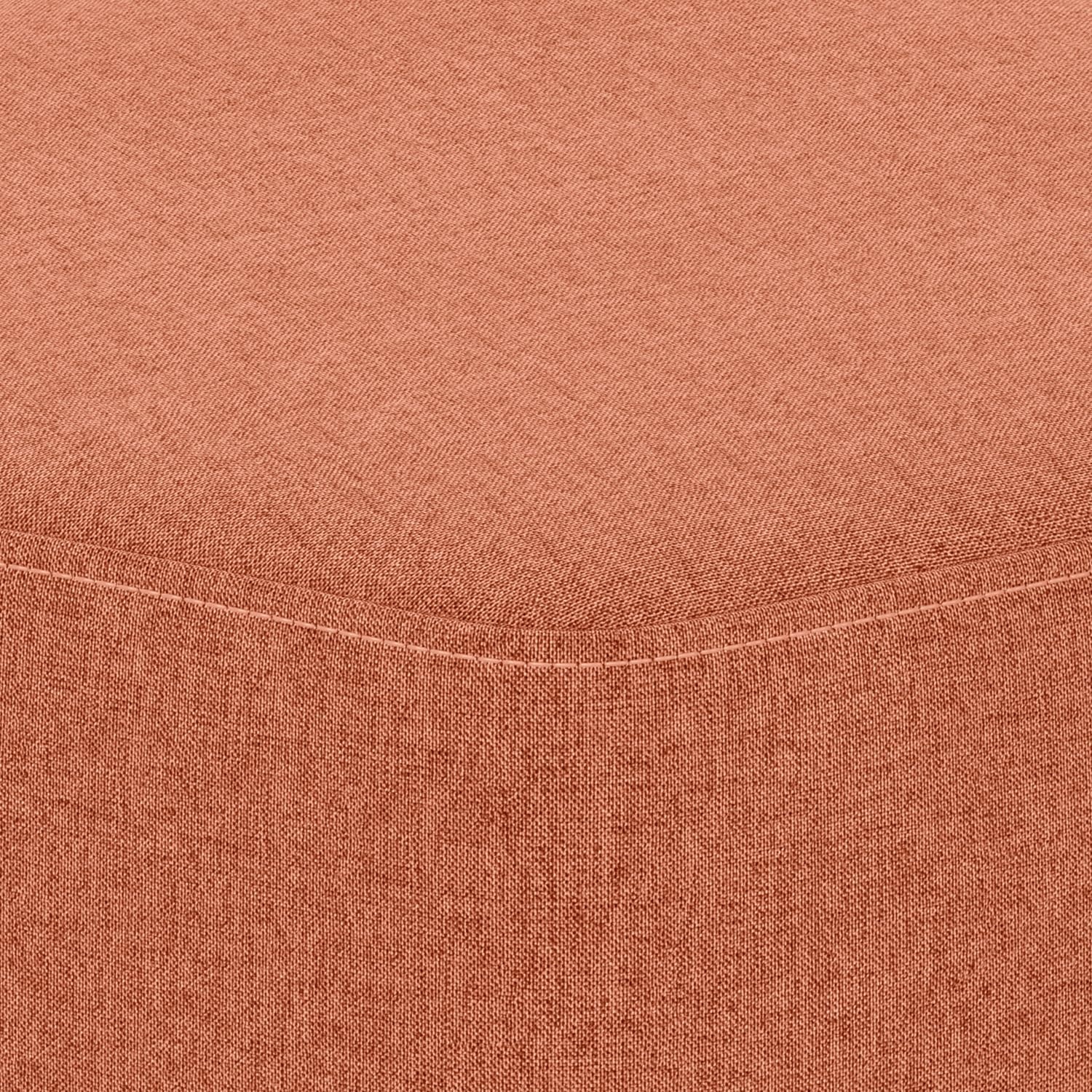 image:imageSIMPLIHOME Brock Footstool 16 inch Wide Upholstered Hexagon WoodFrame Ottoman Footstool in Dijon Yellow Contemporary Accent Stool for Living Room with HighDensity Foam AssembledDusty Orange