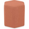 SIMPLIHOME Brock Footstool – 16 inch Wide Upholstered Hexagon Wood‑Frame Ottoman Footstool in Dijon Yellow, Contemporary Accent Stool for Living Room with High‑Density Foam, Assembled(Dusty Orange)
