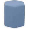 SIMPLIHOME Brock Footstool – 16 inch Wide Upholstered Hexagon Wood‑Frame Ottoman Footstool in Dijon Yellow, Contemporary Accent Stool for Living Room with High‑Density Foam, Assembled(Wedgewood Blue)