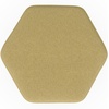 SIMPLIHOME Brock Footstool – 16 inch Wide Upholstered Hexagon Wood‑Frame Ottoman Footstool in Dijon Yellow, Contemporary Accent Stool for Living Room with High‑Density Foam, Assembled(Dijon Yellow)