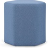SIMPLIHOME Brock Footstool – 16 inch Wide Upholstered Hexagon Wood‑Frame Ottoman Footstool in Dijon Yellow, Contemporary Accent Stool for Living Room with High‑Density Foam, Assembled(Wedgewood Blue)