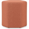 SIMPLIHOME Brock Footstool – 16 inch Wide Upholstered Hexagon Wood‑Frame Ottoman Footstool in Dijon Yellow, Contemporary Accent Stool for Living Room with High‑Density Foam, Assembled(Dusty Orange)