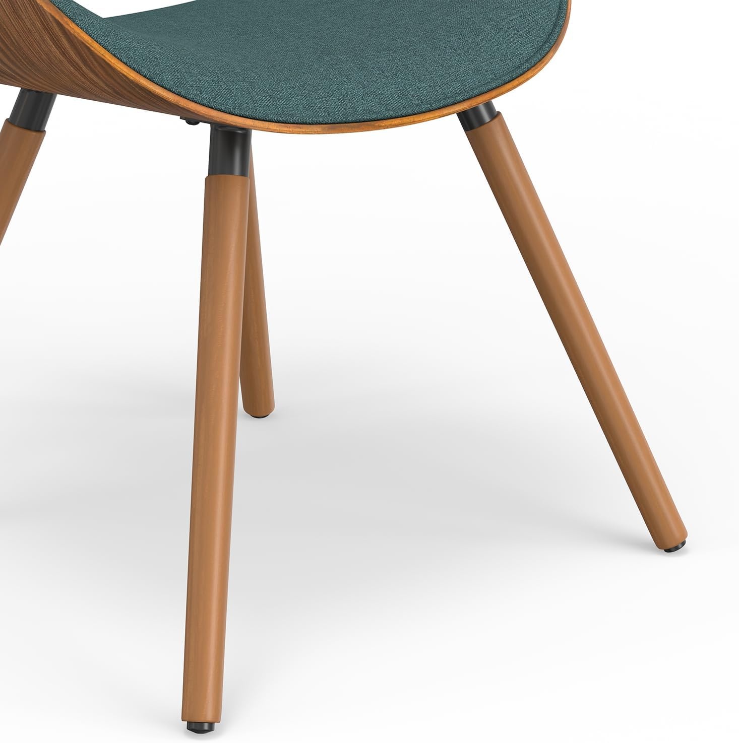 image:imageSIMPLIHOME Marana Dining Chairs Upholstered Bentwood Back and LinenStyle Fabric Kitchen Chair in Blue MidCentury Modern Ergonomic Dining Room Seating with Contoured Seat and Beech Wood LegsLight Turquoise Blue