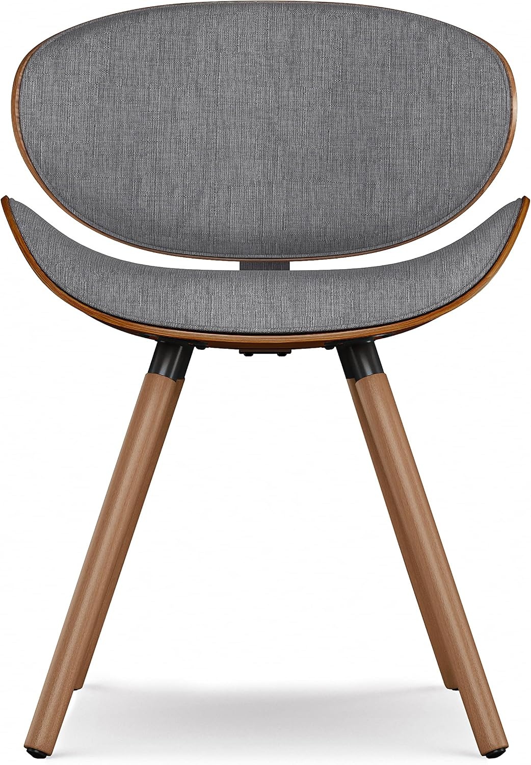 image:imageSIMPLIHOME Marana Dining Chairs Upholstered Bentwood Back and LinenStyle Fabric Kitchen Chair in Blue MidCentury Modern Ergonomic Dining Room Seating with Contoured Seat and Beech Wood LegsGrey