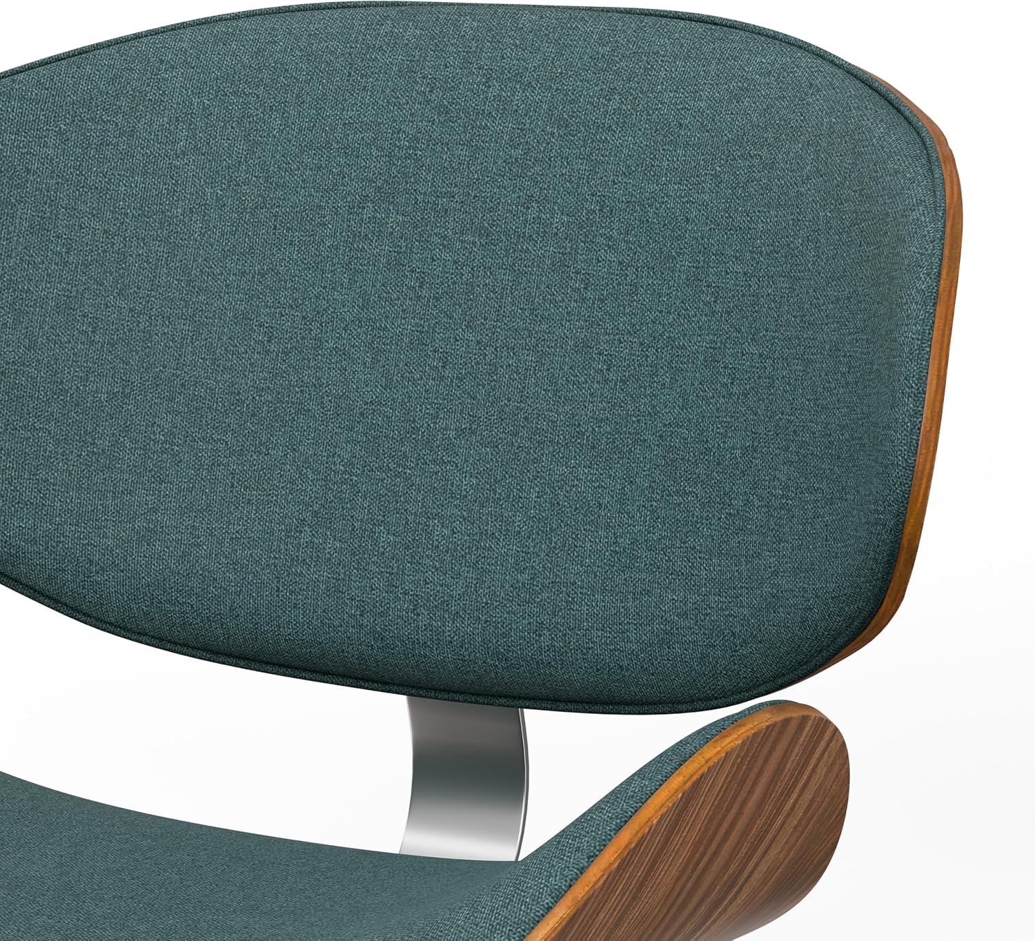 image:imageSIMPLIHOME Marana Dining Chairs Upholstered Bentwood Back and LinenStyle Fabric Kitchen Chair in Blue MidCentury Modern Ergonomic Dining Room Seating with Contoured Seat and Beech Wood LegsLight Turquoise Blue