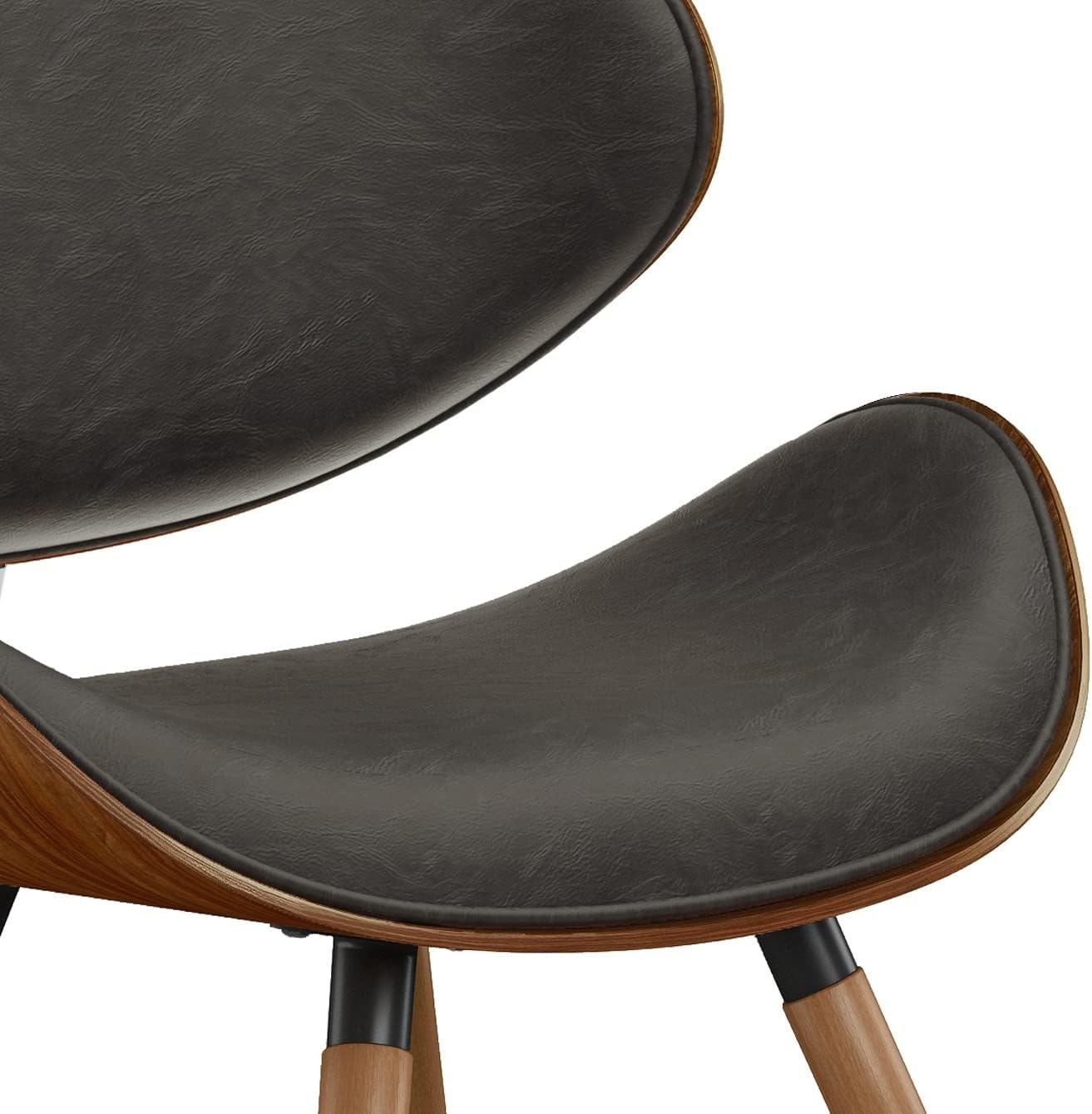 image:imageSIMPLIHOME Marana Dining Chairs Upholstered Bentwood Back and LinenStyle Fabric Kitchen Chair in Blue MidCentury Modern Ergonomic Dining Room Seating with Contoured Seat and Beech Wood LegsDistressed Brown