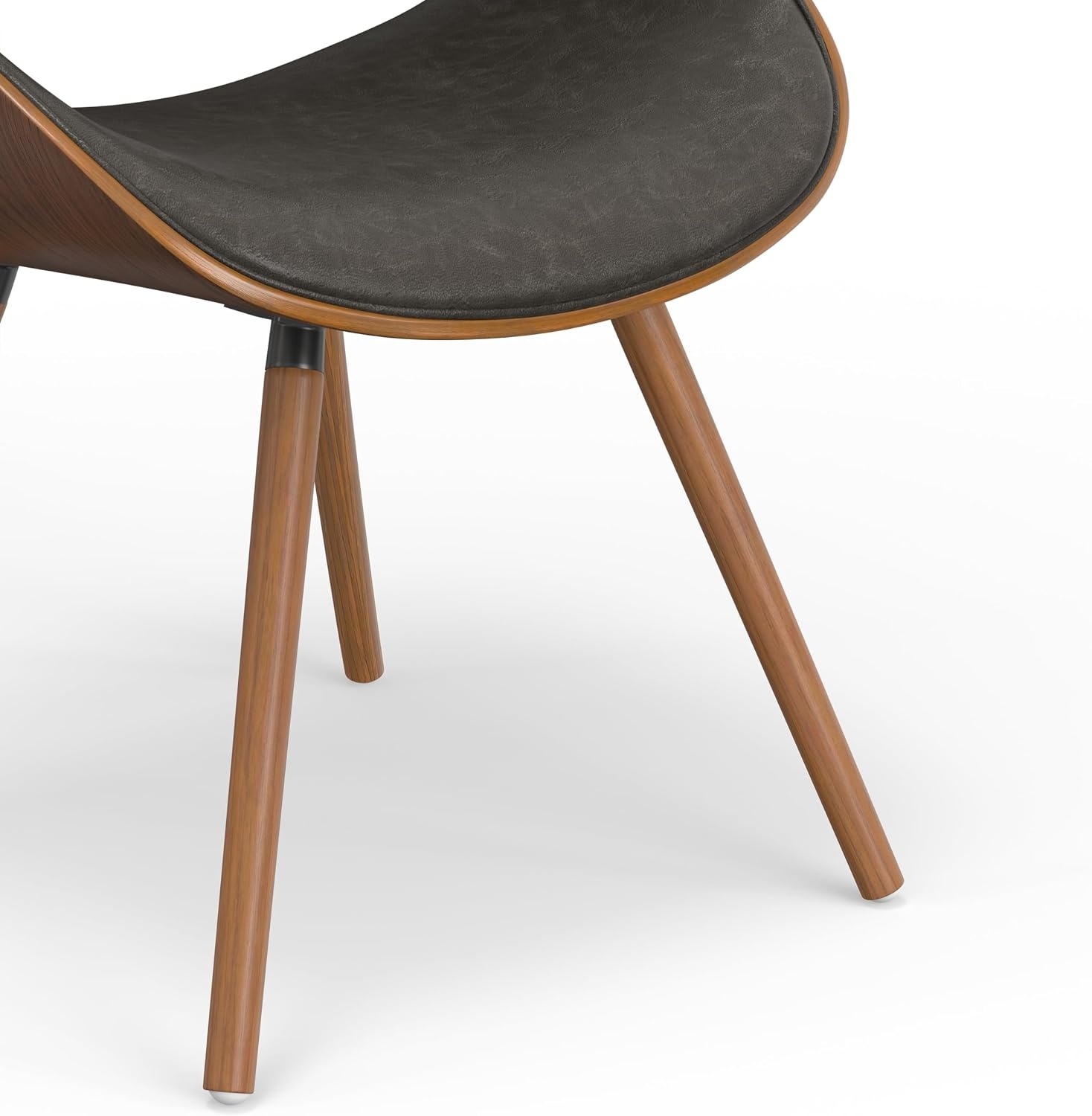 image:imageSIMPLIHOME Marana Dining Chairs Upholstered Bentwood Back and LinenStyle Fabric Kitchen Chair in Blue MidCentury Modern Ergonomic Dining Room Seating with Contoured Seat and Beech Wood LegsDistressed Brown