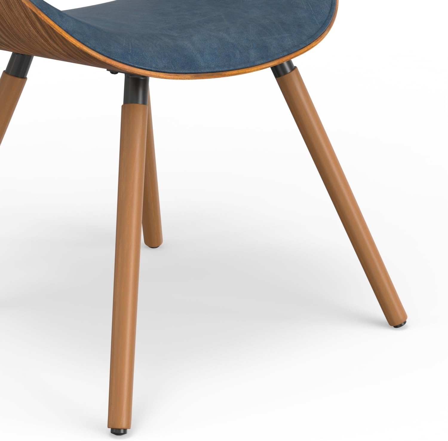 image:imageSIMPLIHOME Marana Dining Chairs Upholstered Bentwood Back and LinenStyle Fabric Kitchen Chair in Blue MidCentury Modern Ergonomic Dining Room Seating with Contoured Seat and Beech Wood LegsDistressed Blue