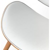 SIMPLIHOME Marana Dining Chairs – Upholstered Bentwood Back and Linen-Style Fabric Kitchen Chair in Blue, Mid-Century Modern Ergonomic Dining Room Seating with Contoured Seat and Beech Wood Legs(White)