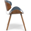 SIMPLIHOME Marana Dining Chairs – Upholstered Bentwood Back and Linen-Style Fabric Kitchen Chair in Blue, Mid-Century Modern Ergonomic Dining Room Seating with Contoured Seat and Beech Wood Legs(Distressed Blue)