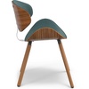 SIMPLIHOME Marana Dining Chairs – Upholstered Bentwood Back and Linen-Style Fabric Kitchen Chair in Blue, Mid-Century Modern Ergonomic Dining Room Seating with Contoured Seat and Beech Wood Legs(Light Turquoise Blue)