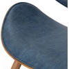 SIMPLIHOME Marana Dining Chairs – Upholstered Bentwood Back and Linen-Style Fabric Kitchen Chair in Blue, Mid-Century Modern Ergonomic Dining Room Seating with Contoured Seat and Beech Wood Legs(Distressed Blue)