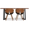 SIMPLIHOME Marana Dining Chairs – Upholstered Bentwood Back and Linen-Style Fabric Kitchen Chair in Blue, Mid-Century Modern Ergonomic Dining Room Seating with Contoured Seat and Beech Wood Legs(Black/Dark Brown)