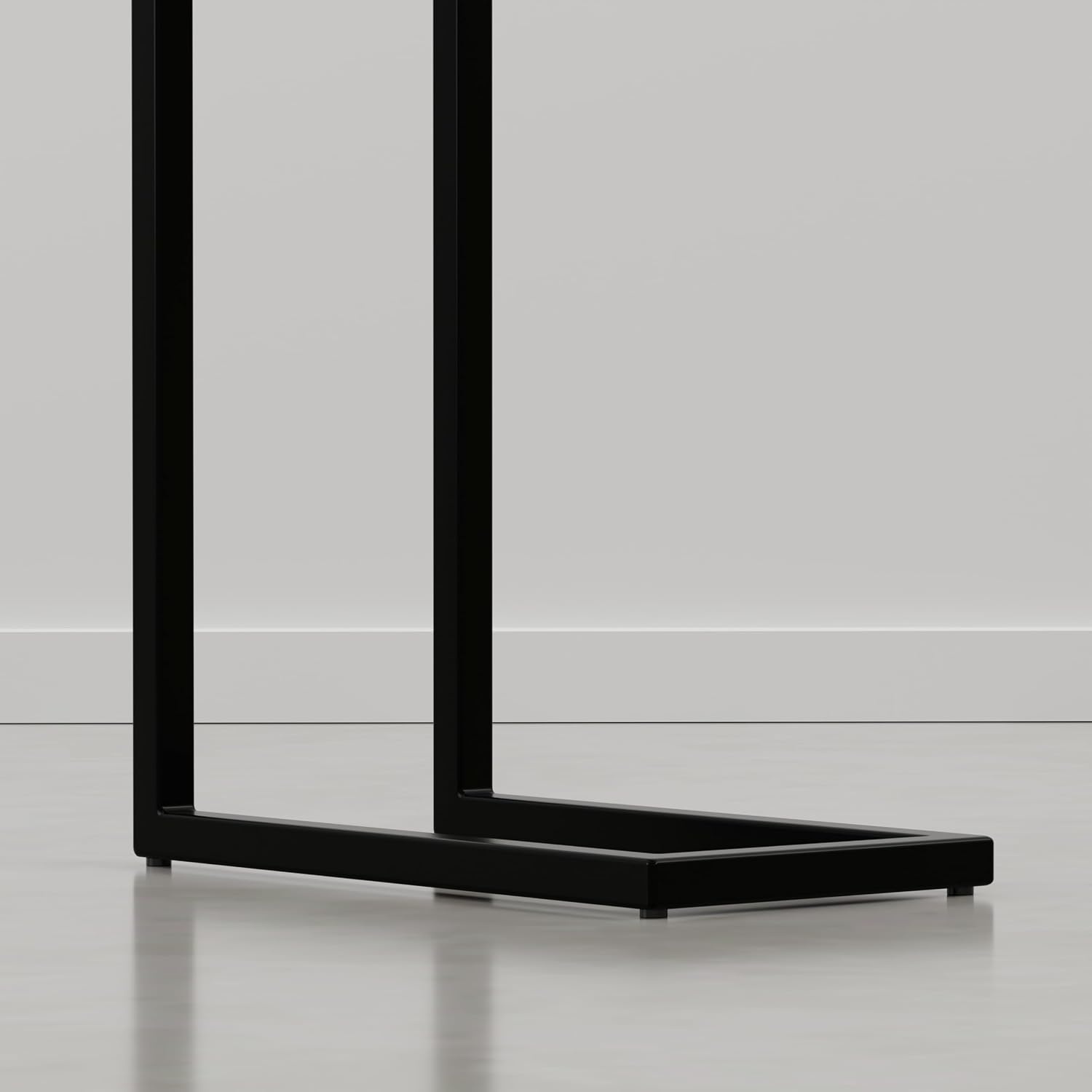 image:imageSIMPLIHOME Skyler 16 Wide Iron Rectangular CSide Table in White and BlackEbonyWhite Marble