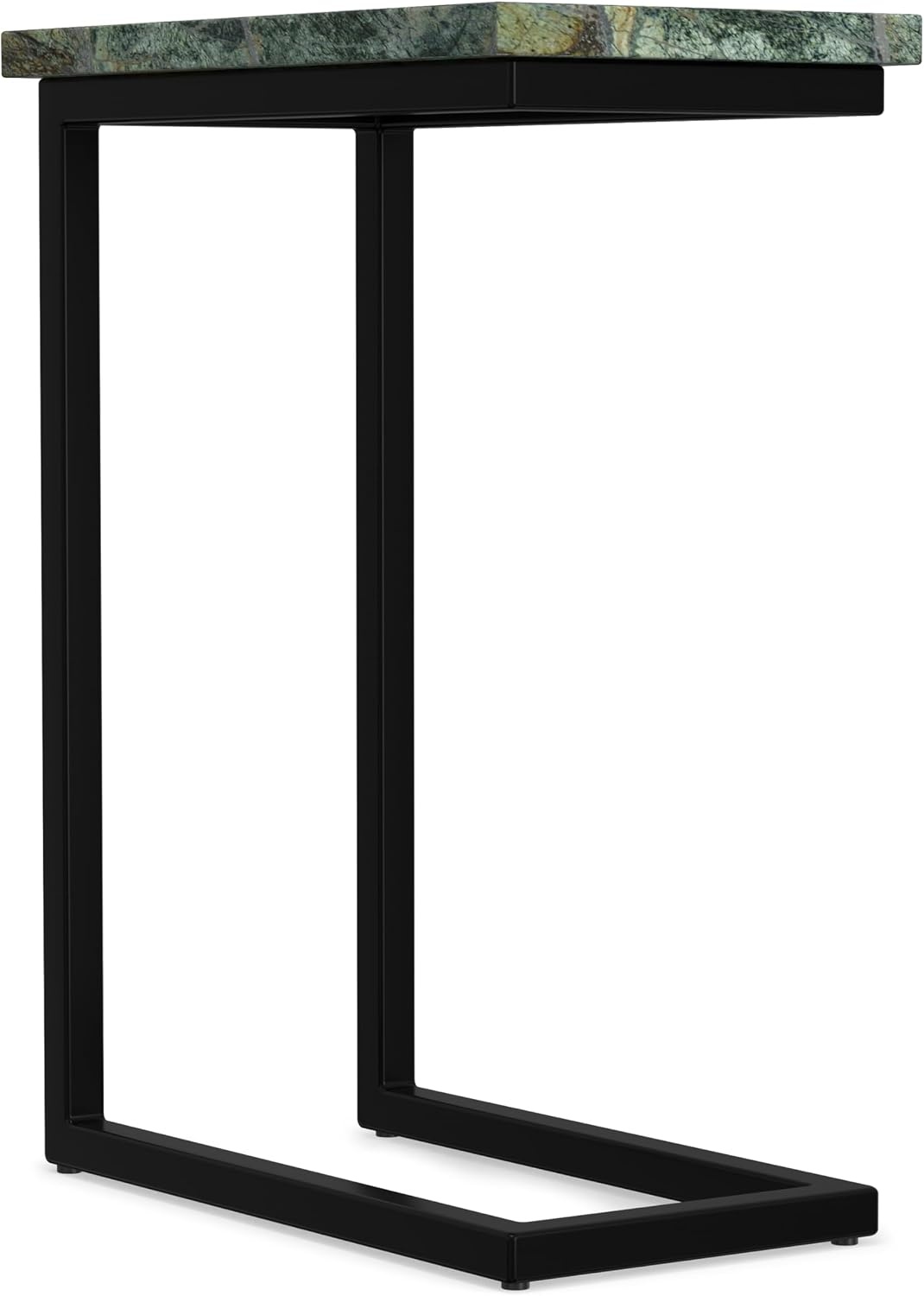 image:imageSIMPLIHOME Skyler 16 Wide Iron Rectangular CSide Table in White and BlackGreen MarbleBlack