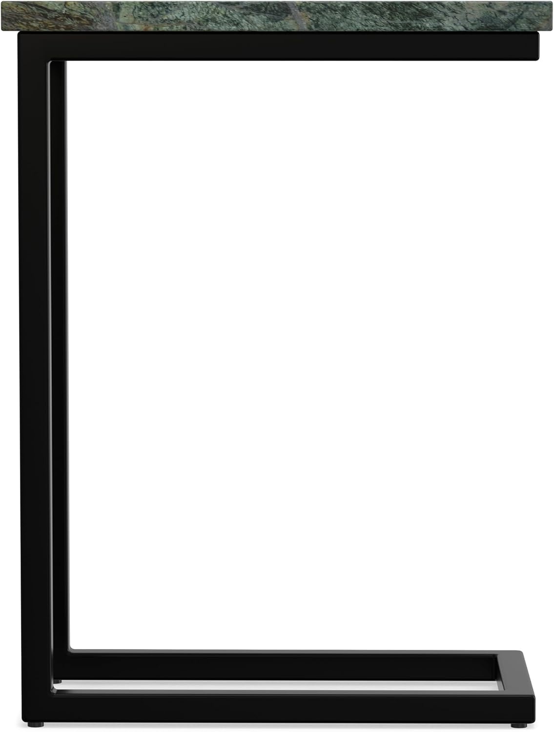 image:imageSIMPLIHOME Skyler 16 Wide Iron Rectangular CSide Table in White and BlackGreen MarbleBlack
