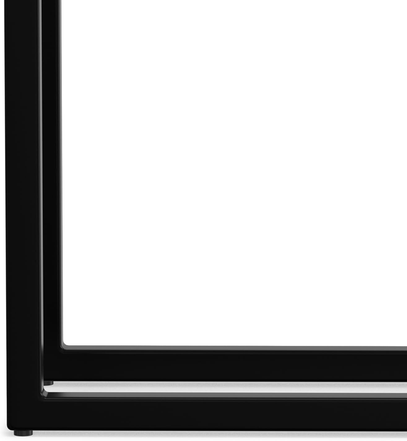 image:imageSIMPLIHOME Skyler 16 Wide Iron Rectangular CSide Table in White and BlackGreen MarbleBlack