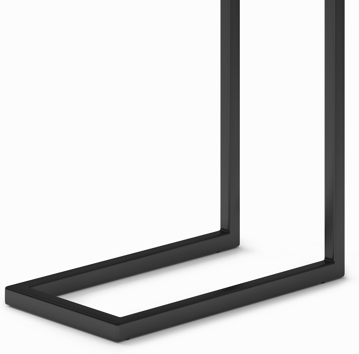 image:imageSIMPLIHOME Skyler 16 Wide Iron Rectangular CSide Table in White and BlackWhite MarbleBlack